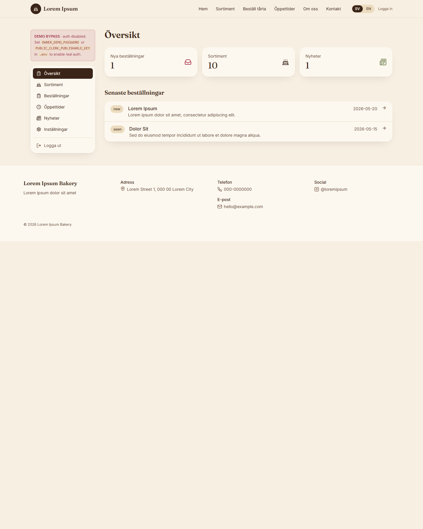 Bilingual Bakery CMS Template screenshot 5