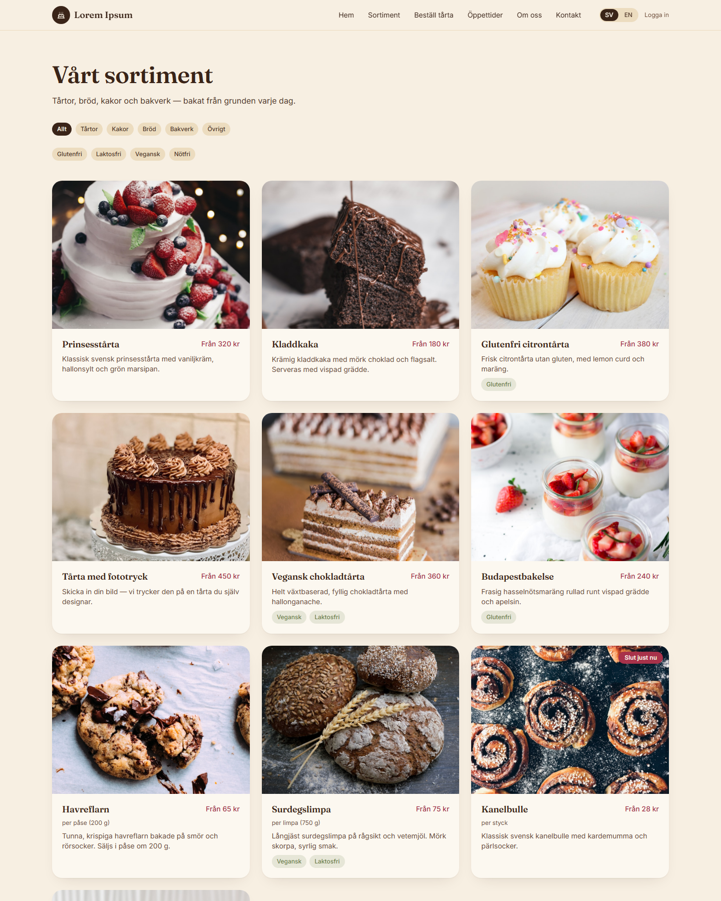 Bilingual Bakery CMS Template screenshot 2