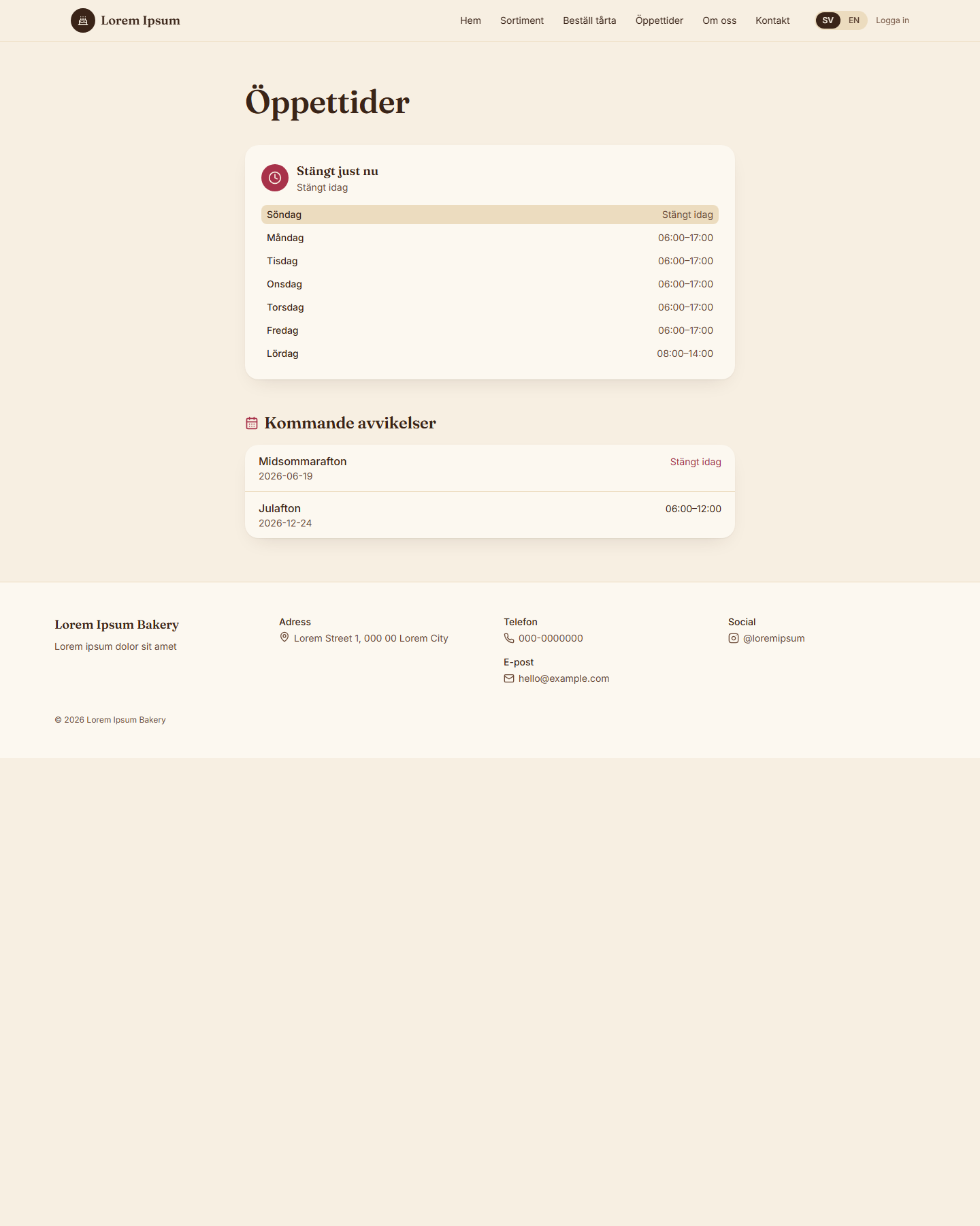 Bilingual Bakery CMS Template screenshot 4