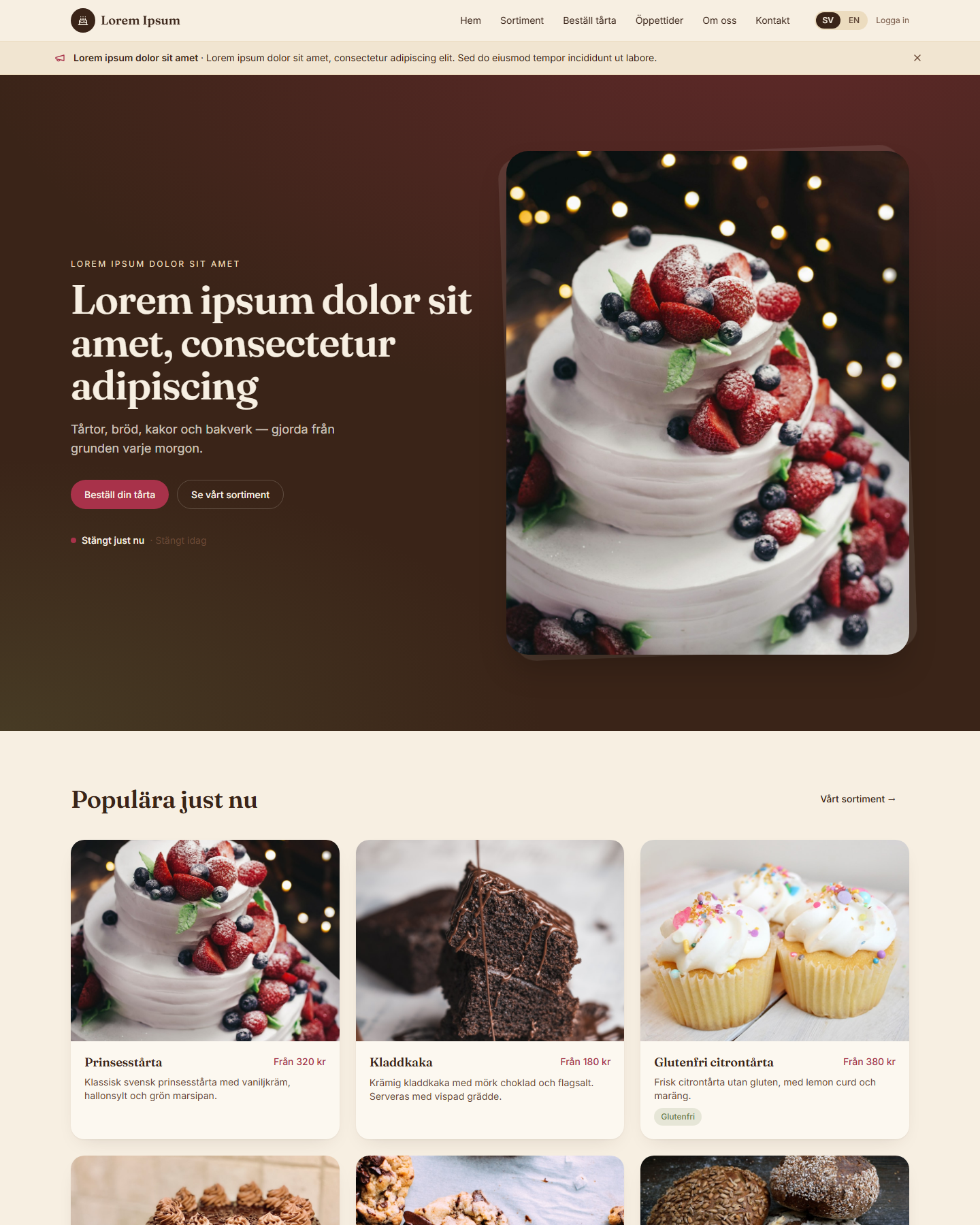 Bilingual Bakery CMS Template