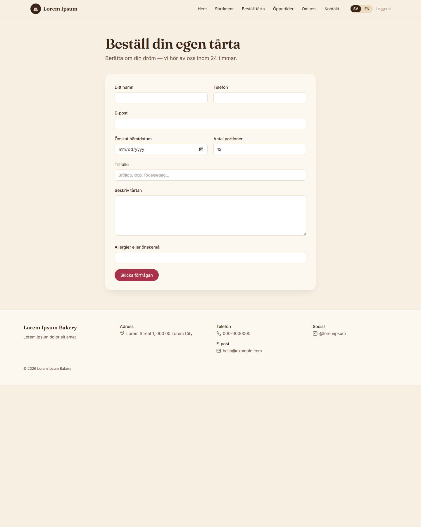 Bilingual Bakery CMS Template screenshot 3
